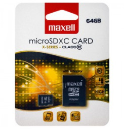 MicroSDXC 64GB CL10 + adpt...