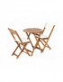 Balkónový nábytok - CAROL Balkónový set 2 ks stoličiek s vankúšikmi pre väčšie pohodlie + 1 ks stôl Materiál: prírodné drevo akácia Doplnky: galvanizovaný kov Rozmery: Stoličky: 520 x 380 x 800 mm (2 ks v balení) Stôl: 600 x 600 x 720 mm Prednosti výrobku: cena vrátane vankúšikov, ľahké skladovanie (možn...