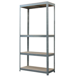 Regál Racks, kovový, MDF, 4...